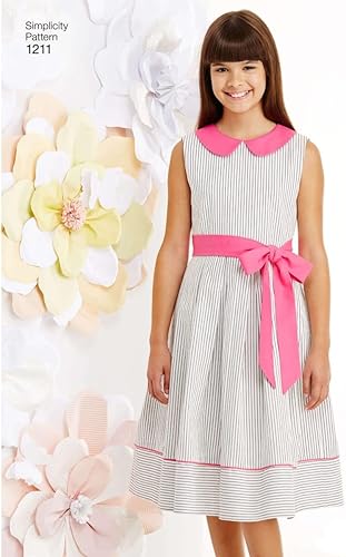 Miniatura 5 de Simplicity 1211 Patrones de costura para vestidos de niña, tallas KS (7-14)