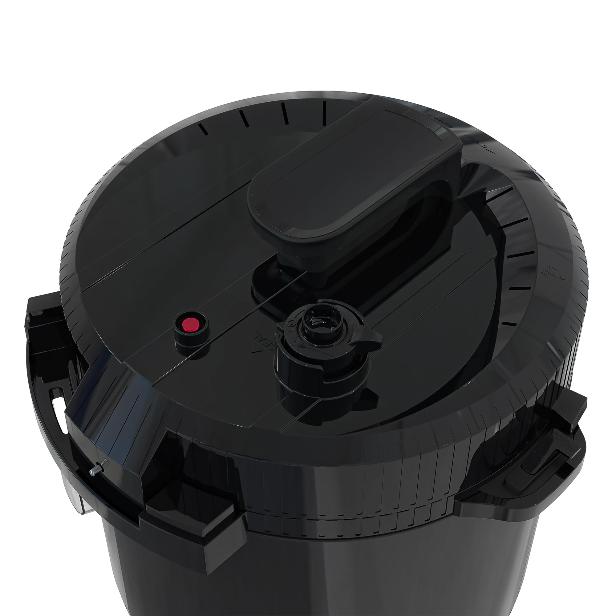 TurboTronic Druckkochtopf 6L mit 2x Topf Edelstahltopf und beschichtet, Dampfgarer, Multikocher, elektrischer Schnellkochtopf, Dampfkochtopf Schwarz