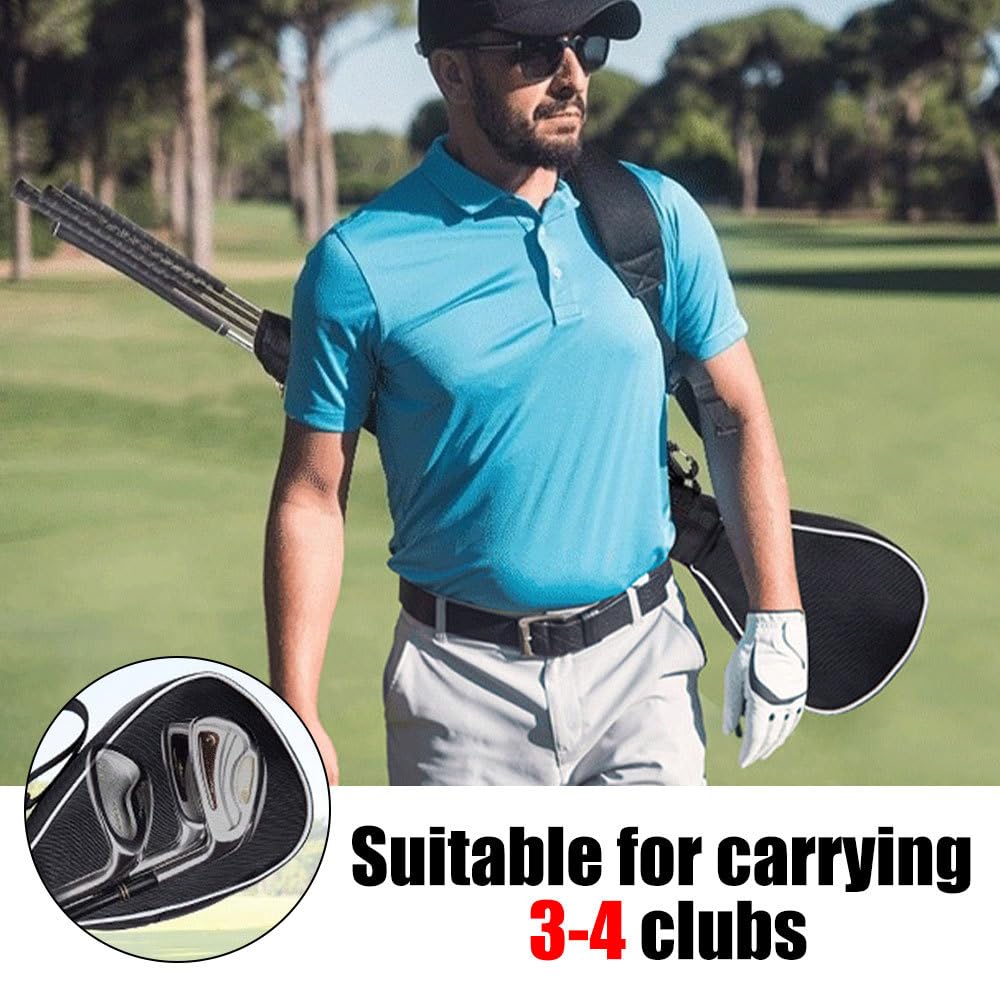 Borsa da Golf Pieghevole Portatile con Manico, Sacca da Club Golf Viaggio Impermeabili, Borse Golfs Trasporto Leggera in Nylon, per Donne Uomini