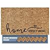 Barnyard Designs Doormat Welcome Mat for Outdoors Large Front Door Entrance Mat 30×17 Brown Home Sweet Home Script