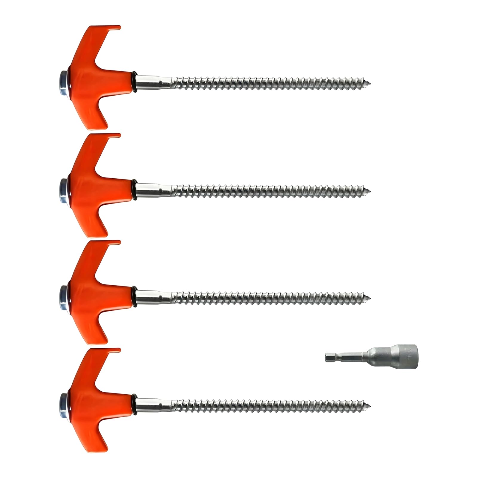 BWANGIAO Carbon Steel Outdoor Tent Stake Heavy Duty Tent Peg for Canopies, Campings, Hikings, Beach Ground Nails