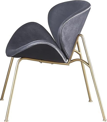 Miniatura 6 de Juego de 2 sillas de comedor modernas de mediados de siglo, sillas de comedor de cocina, respaldo curvado, silla de comedor tapizada redonda con