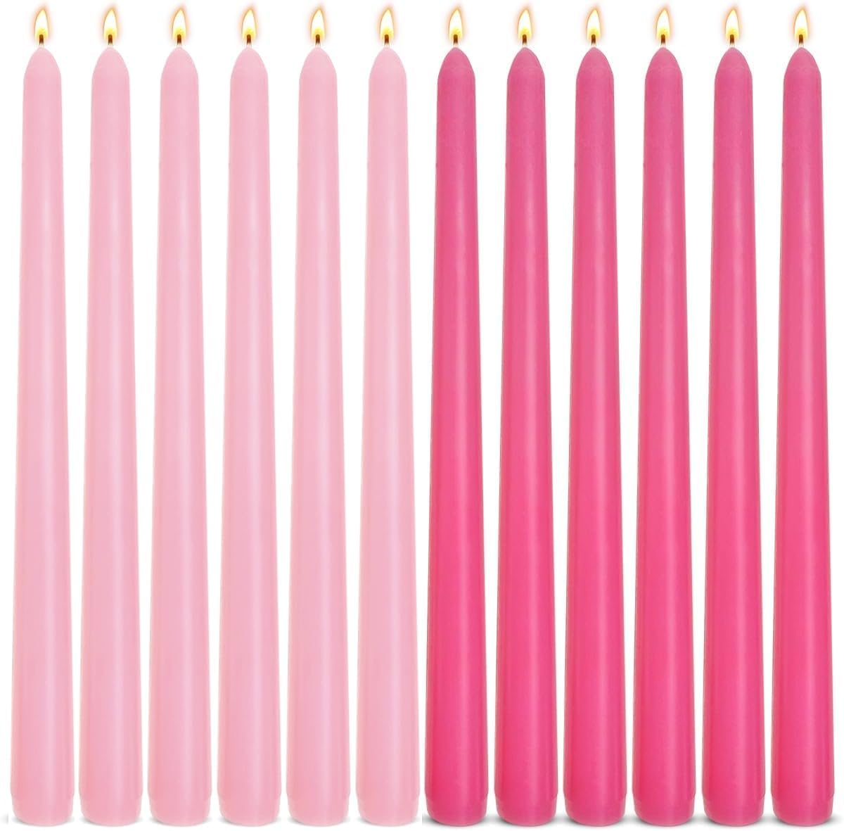6Pack Hot Pink and 6Pack Pink Taper Candles, 10 Inch — free download