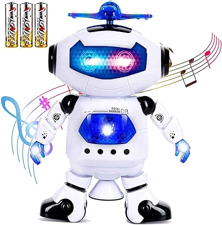 Toysery Walking for Kids - 360° Body Spinning Dancing Robot with LED Lights Flashing and Music, Smart Interactive Electronic Kids, Baby Walking Toy for Toddler Boys and Girls