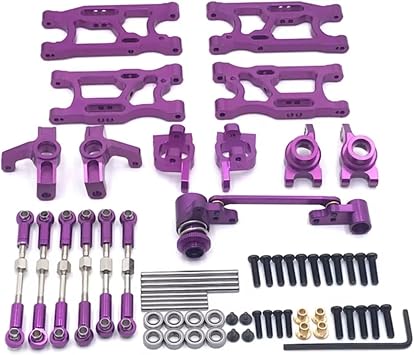 RC Car Parts for WLtoys 14400001-02 144010 124016 124019 for Rlaarlo AMX-12 1/14 1/12 Steering Cup Set RC Car Upgraded Parts AccessoriesPurple