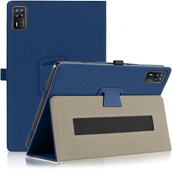 Case for DOOGEE Tab G6 Pro 12 Inch,Full Coverage Ultra Slim PU Leather Cover Case with Folding Stand and Hand StrapCover Rugged with Auto Sleep/Wake - Blue