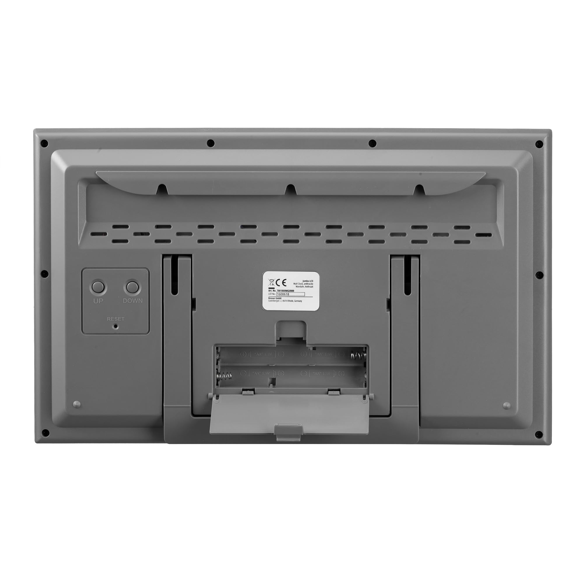 Reloj meteorológico de Pared BRESSER MyTime Jumbo LCD Antracita