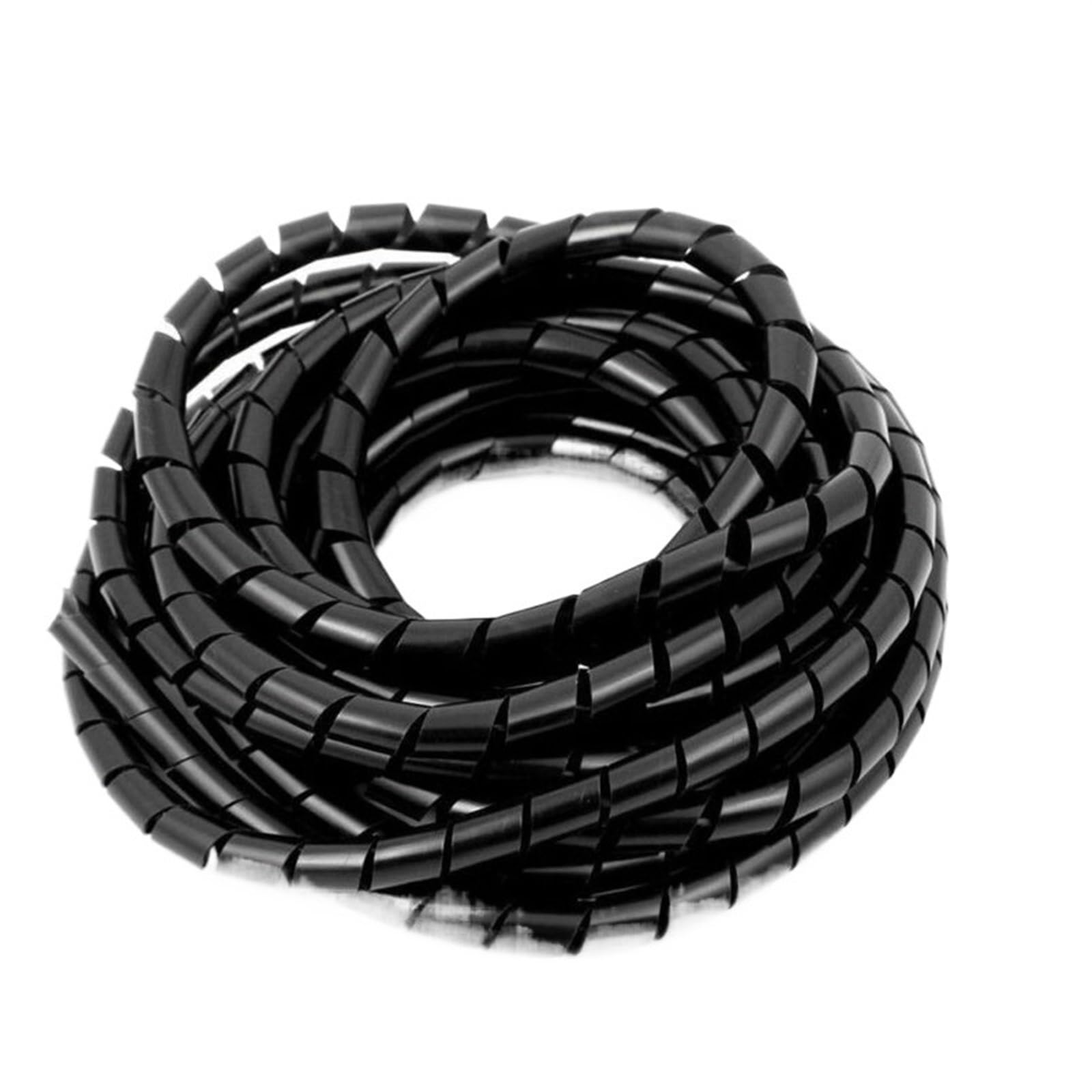 Gaine spiralée pour câbles, Gaine de gestion câbles flexible en spirale, gaine câble spiralée 8 mm/12 mm, noire, 13 mètres, PE(12mm Diameter)