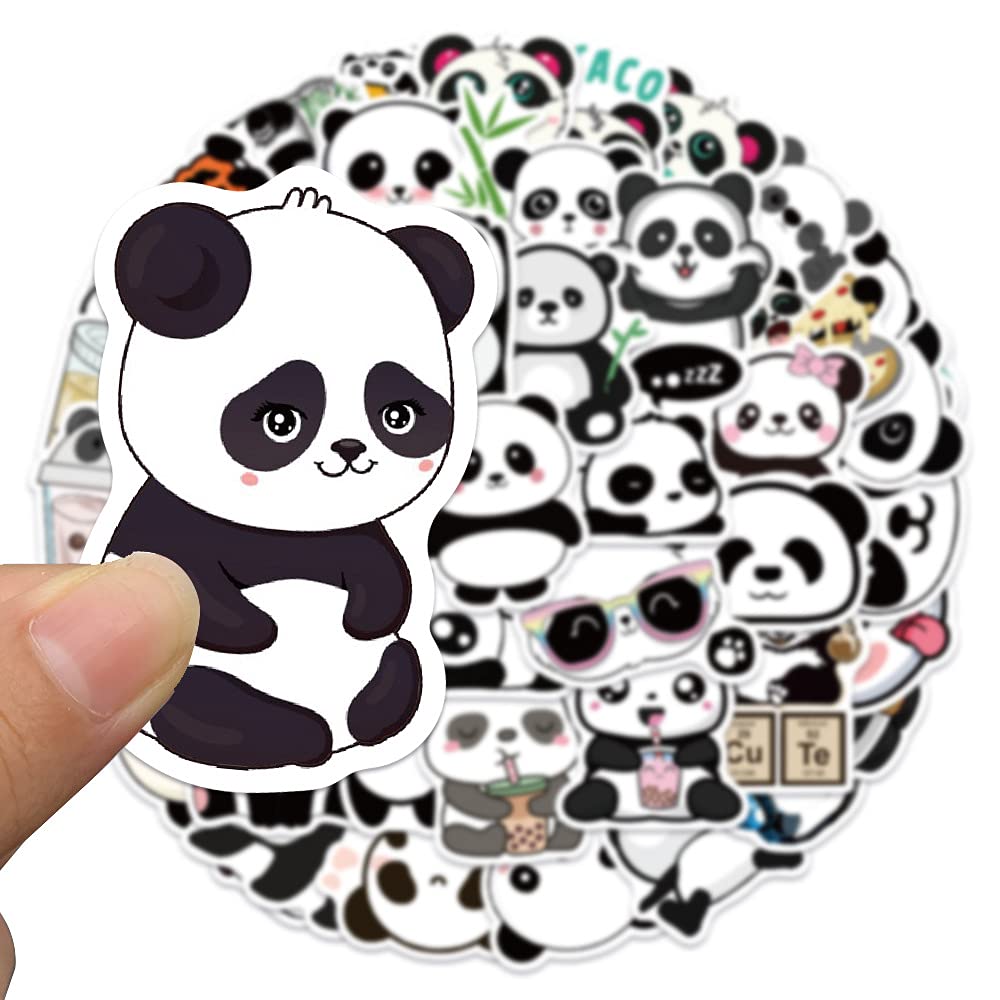 100 Piezas Pegatinas Panda, Pegatinas Panda Impermeables, Pegatinas Panda DIY, Pegatinas Impermeables, Decoración de Portátiles, Maletas, Guitarras de Esquí