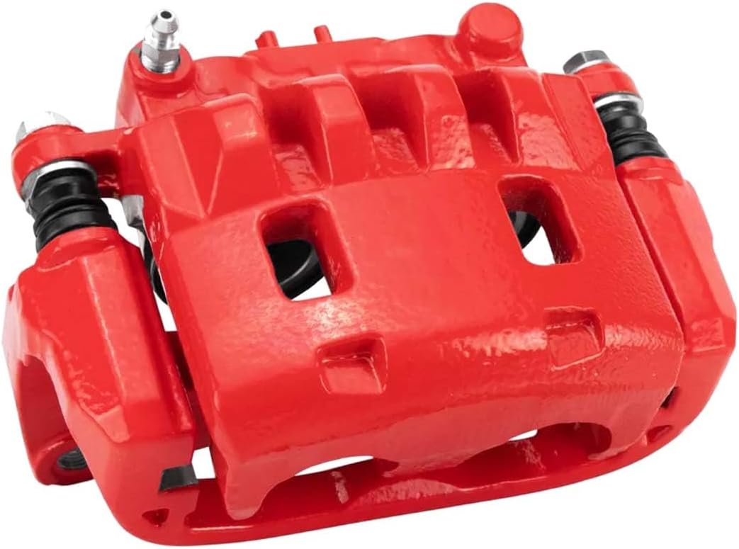AutoShack Front Brake Calipers Red Powder-Coated Left & Right Replacement for 2003-2018 Subaru Forester 2002-2014 Subaru Outback 2005-2006 Saab 9-2X 2-PC Set