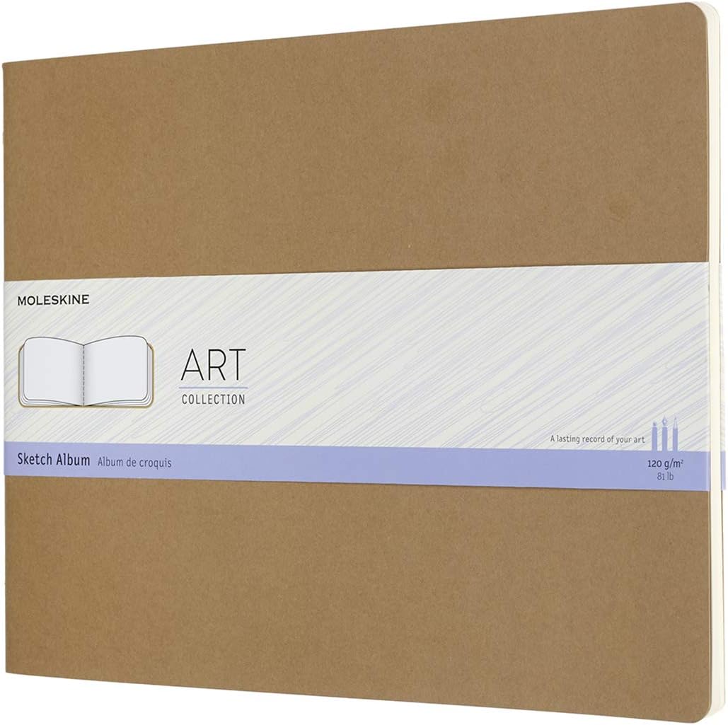Moleskine Art Sketch Album, Soft Cover, Pocket (3.5” x 5.5”) Plain/Blank, Black