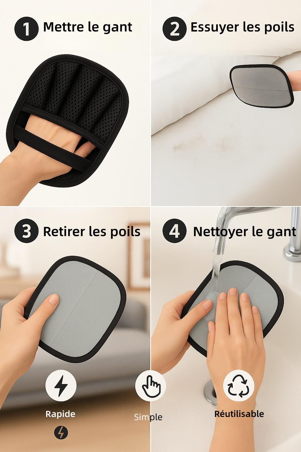 Balai Poussière à Lamelles électrostatique - Contre Les Poils De Chat Et Chien