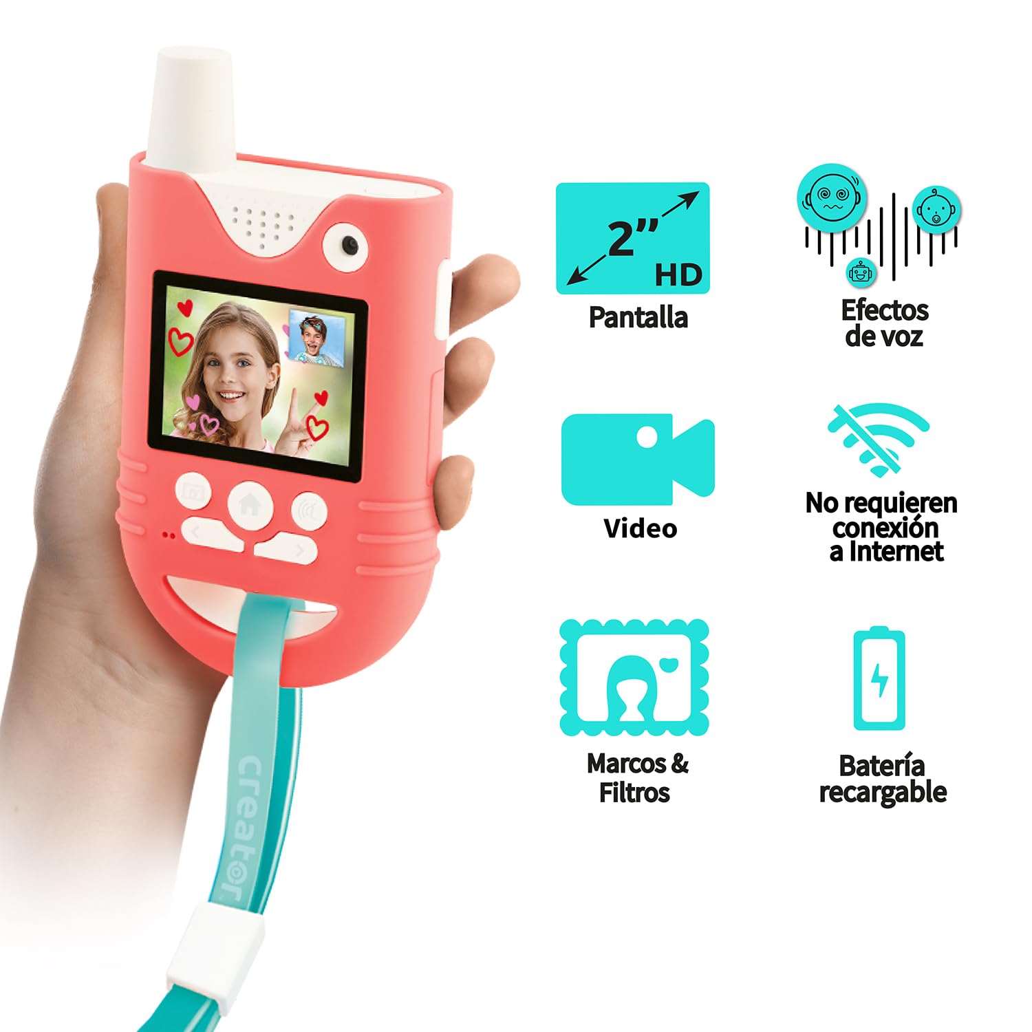 Canal Toys Kit Talkies-Walkies 2 en 1 Vidéo Enfant 300M 20 Effets 5 Voix INF 042