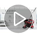 Image of EXVITO 360Spin Mop with Bucket | Dual Drive Floor Cleaning System with Stainless Steel Wringer | Super Absorbent Microfiber Heads 2 Refills Easy Self-Wringing MopSet for Home &Office - (RED Black)