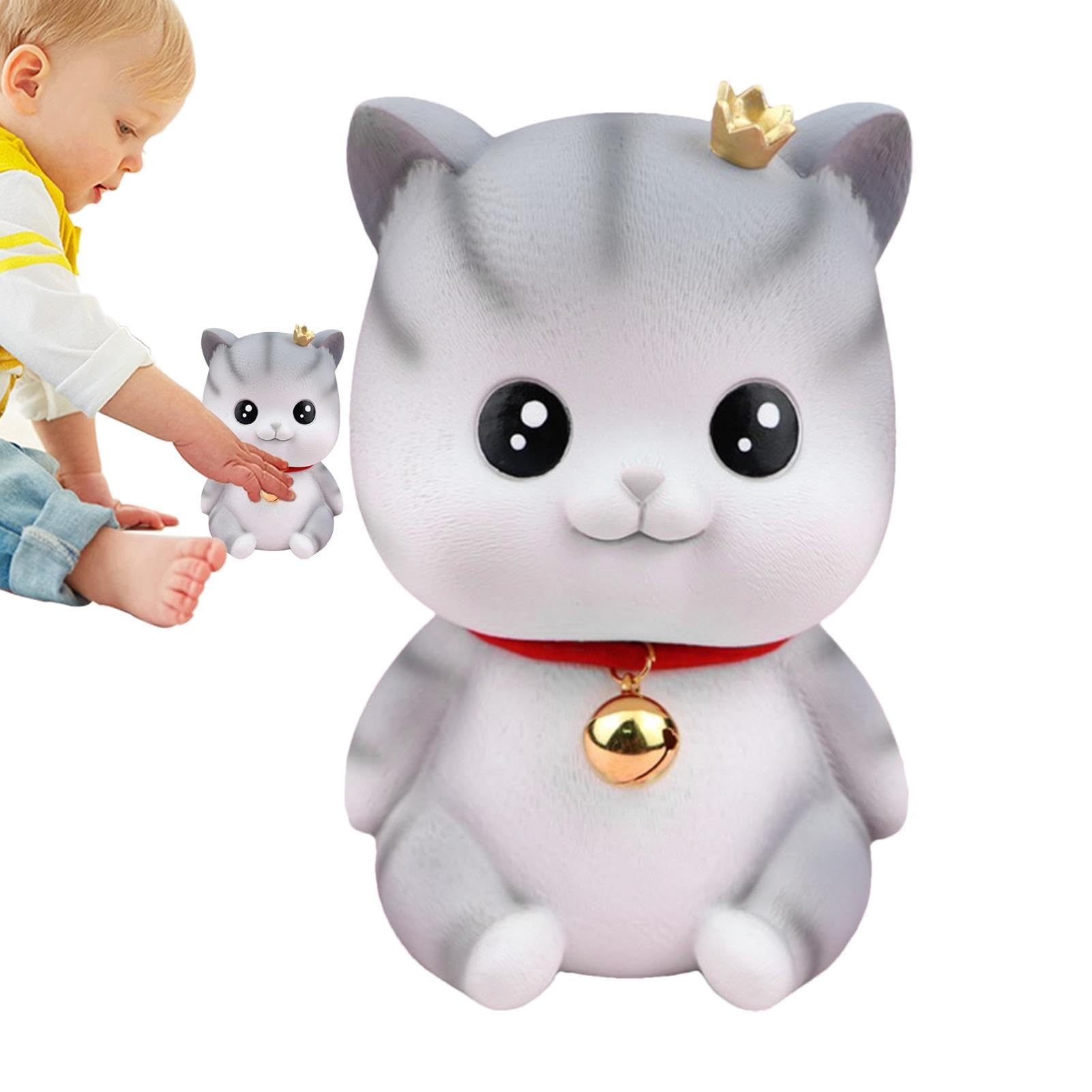 TERRIFI Cat Money Bank, Saving Money Jar, Decorative Coin Bank for Home, Living Room, Bookshelf, Cute Cat Design, Money Saving Box, Ideal for Kids and Adults, Stylish Home Decor Piece