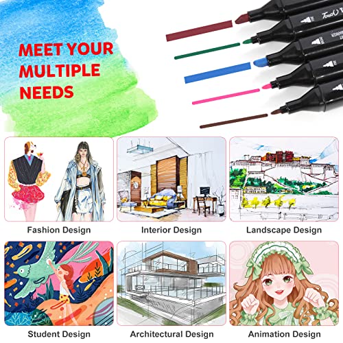 Hyrrt 80 Colors Dual Tips Alcohol Markers, Art Markers Pens With Pen Holder, Permanent Sketch Markers Set For Kids Adults Coloring,Painting, Sketching, Illustrations #TOP3