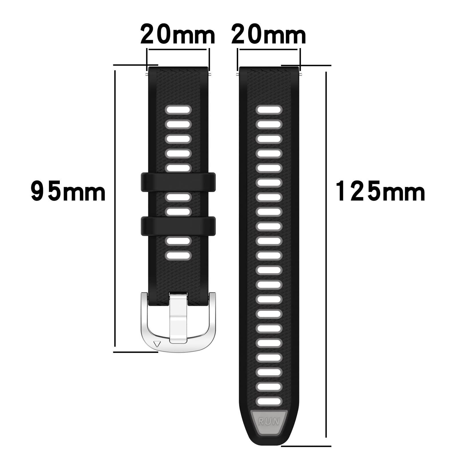 AISPORTS Silikon-Armband Für Garmin Smartwatches – 20 Mm, Mit Schnellverschluss | Kompatibel Mit D2 Air, Forerunner, Venu Uvm.