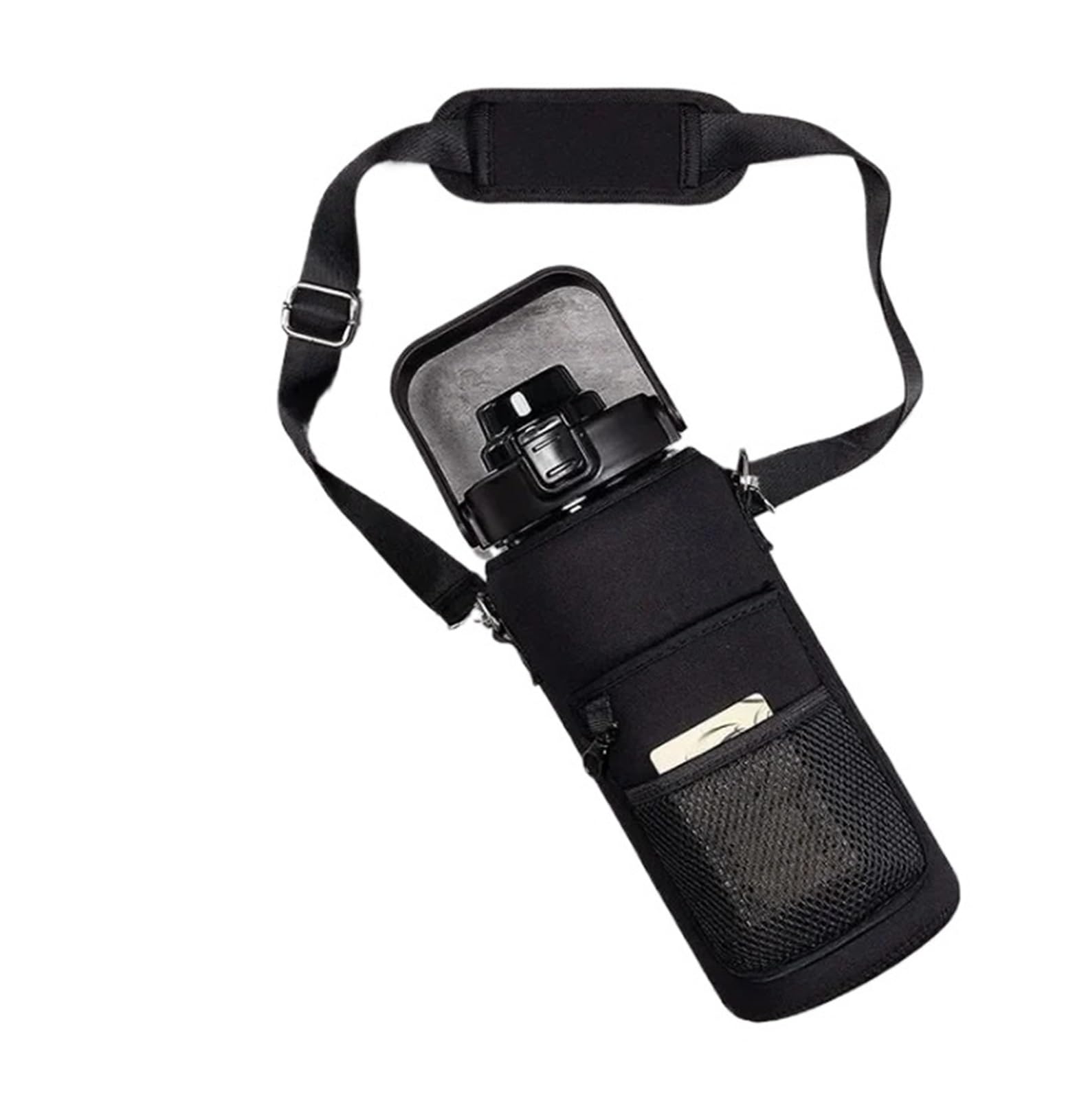 Trinkflaschenhalter 2 l (64 oz) Sport-Wasserflaschenhülle, isolierte Becherhaltertasche mit schrägem Riemen for Fitness, Fitnessstudio, Outdoor-Sport