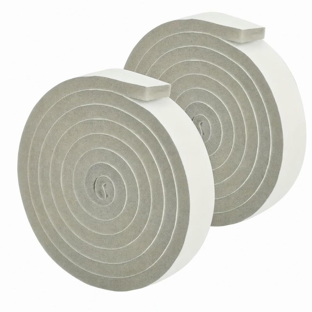 Jmgdj Gray 1.5Cm 2 Rolls 4.0M Sponge Foam Seal Strip Tape Adhesive Anti Collision Soundproof Weather Stripping For Doors Furniture Protection