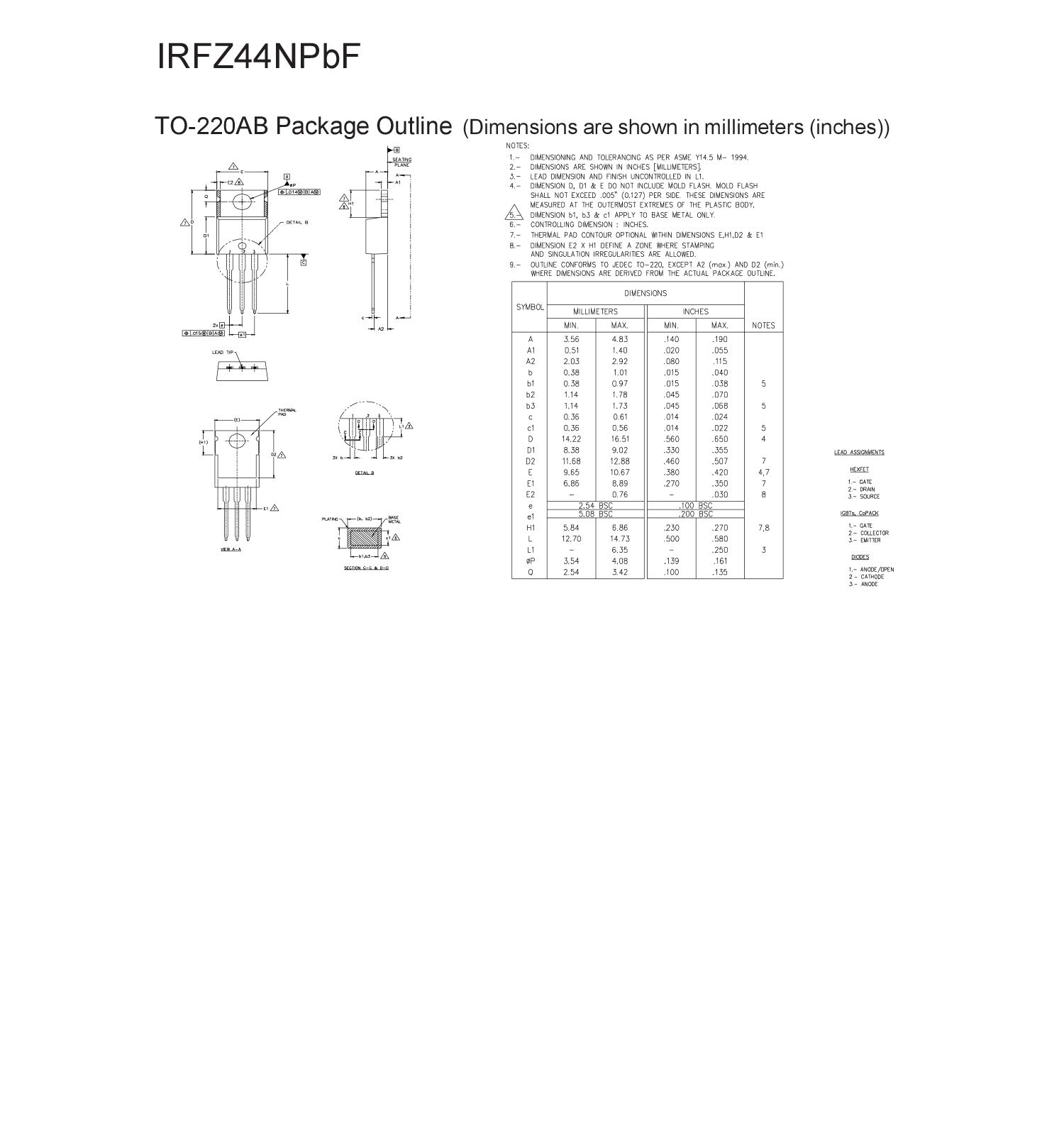 Chanzon 10 szt. IRFZ44N TO-220 Power Sic MOSFET Tranzystor 49A Mosfets Tranzystor