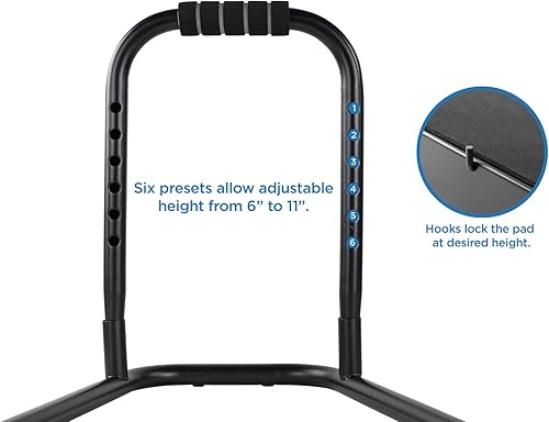 Miniatura 9 de Mount-It! Reposapiés de altura ajustable para estar de pie y sentarse, reposapiés independiente debajo del escritorio con asa y seis ajustes de
