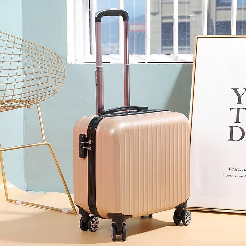 [SUNCN] スーツケース ミニ キャリーケース 機内持ち込み 3段階調節可能 超軽量 18インチ 四輪 ABS ユニバーサルホイ