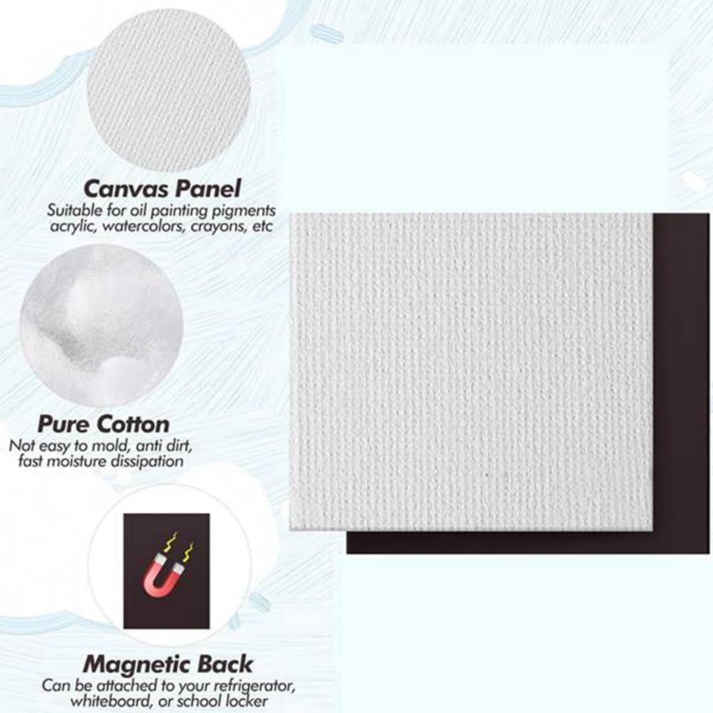 25 pezzi magnetici per pittura, mini lavagne magnetiche, vuote per pittura, arte, regalo, decorazione fai da te