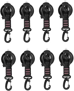 8pcs Fuertes Tazas de succión 360 ° girando 22 Libras Copas de succión de Servicio Pesado con Ganchos para campamentos para Carpas de Techo y autocaravanas