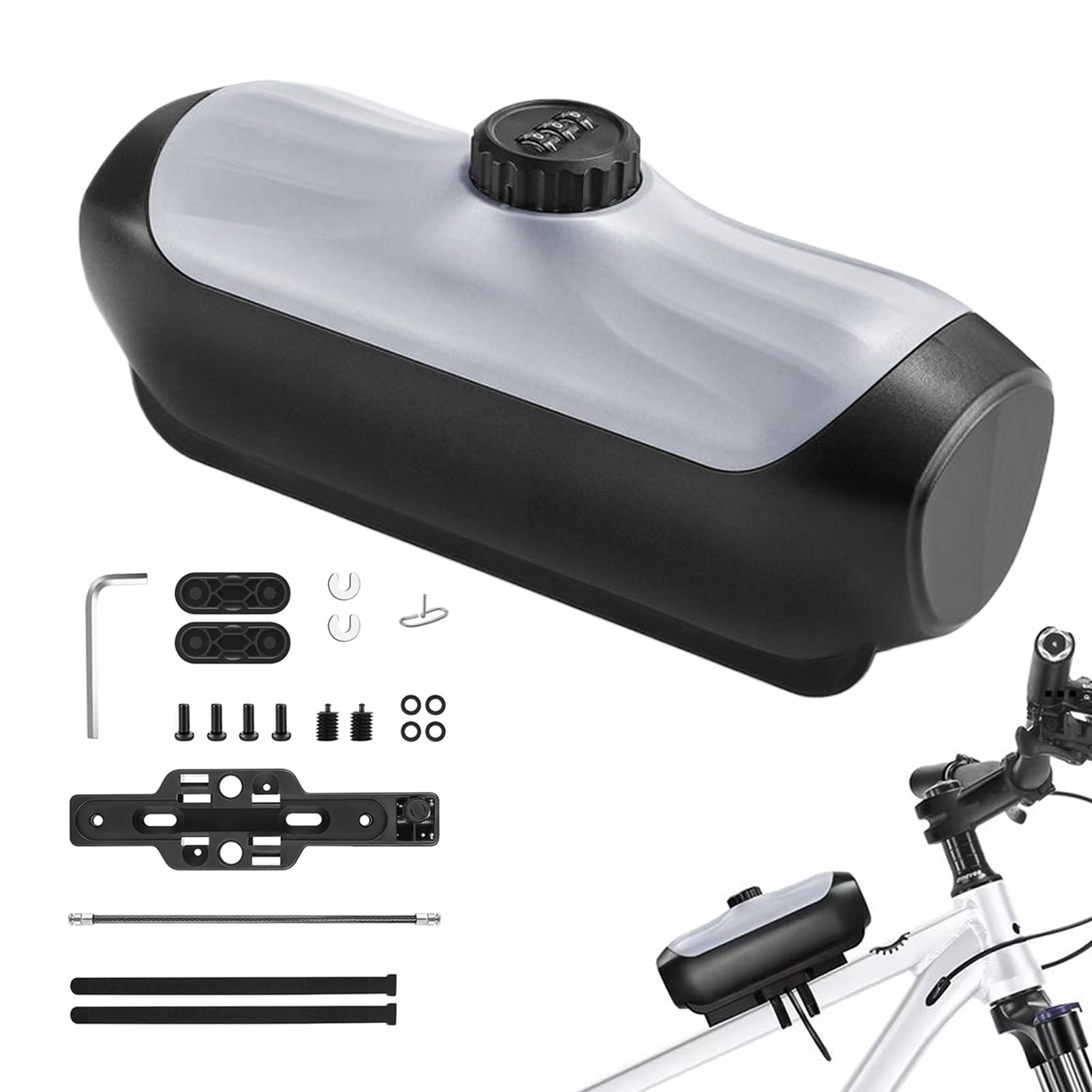 Générique Boîte À Cadenas Sac Portable Code Vélo | Coffret De Cadenas À 3 Codes Pour Cadre De Vélo Pour Femmes, , Adolescents, Athlètes, Cyclistes, , Et