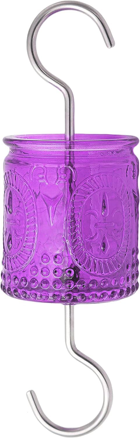 Mangeoire Violette En Plastique Avec Grille Pour Poules Et Poussins