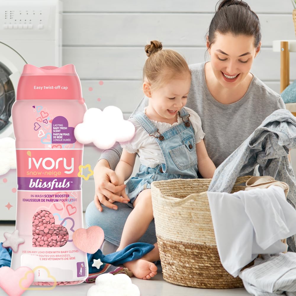 Ivory Snow Blissfuls In-Wash Laundry Scent Booster Beads, Baby