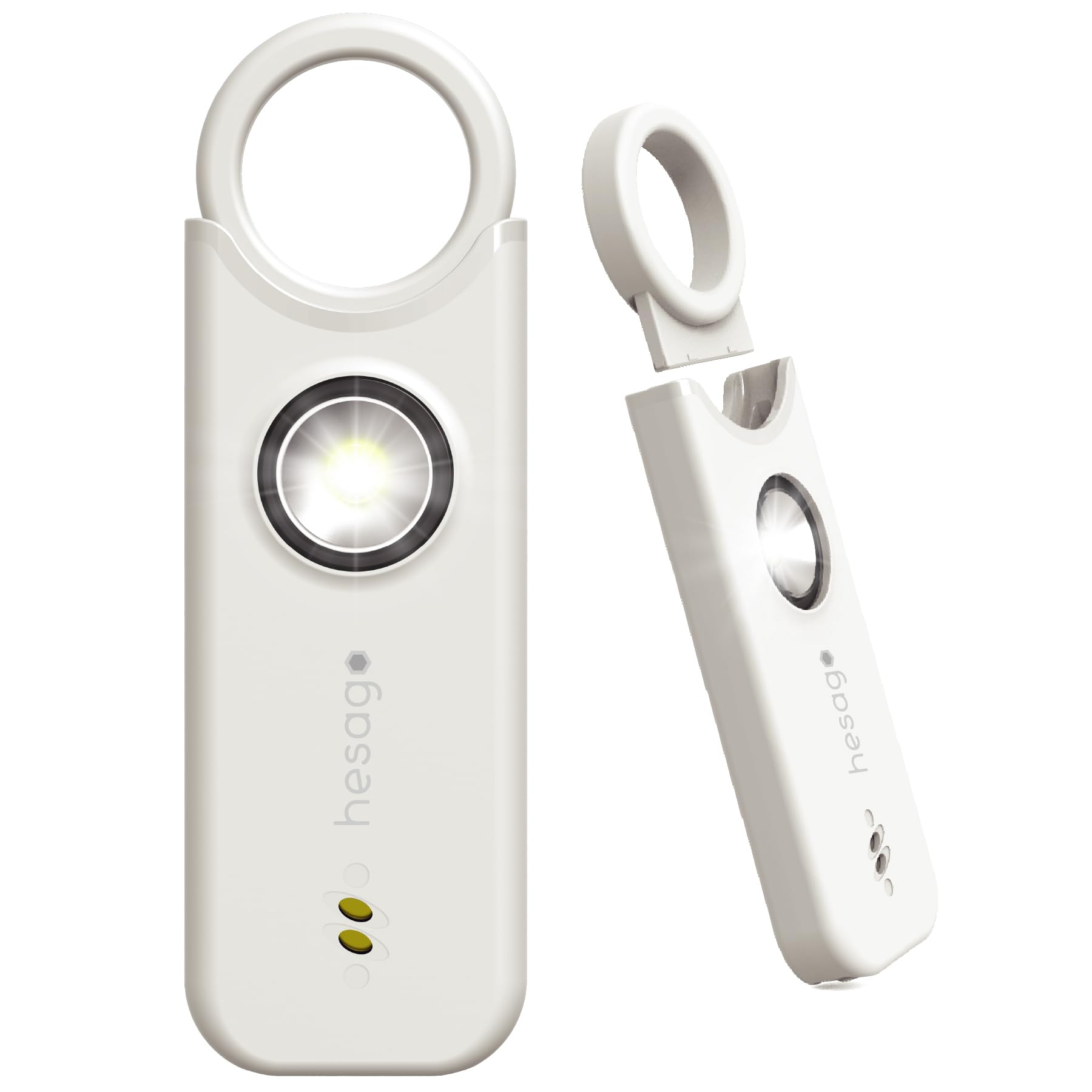 Confezione da 2 allarmi tascabili, autodifesa, sirena da 140 dB, luce LED (nero Confezione da 2 allarmi tascabili, autodifesa, sirena da 140 dB, luce LED (nero