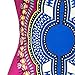 Womens Traditional African Print Dashiki Stretch Bodycon Dress 3XL Pink