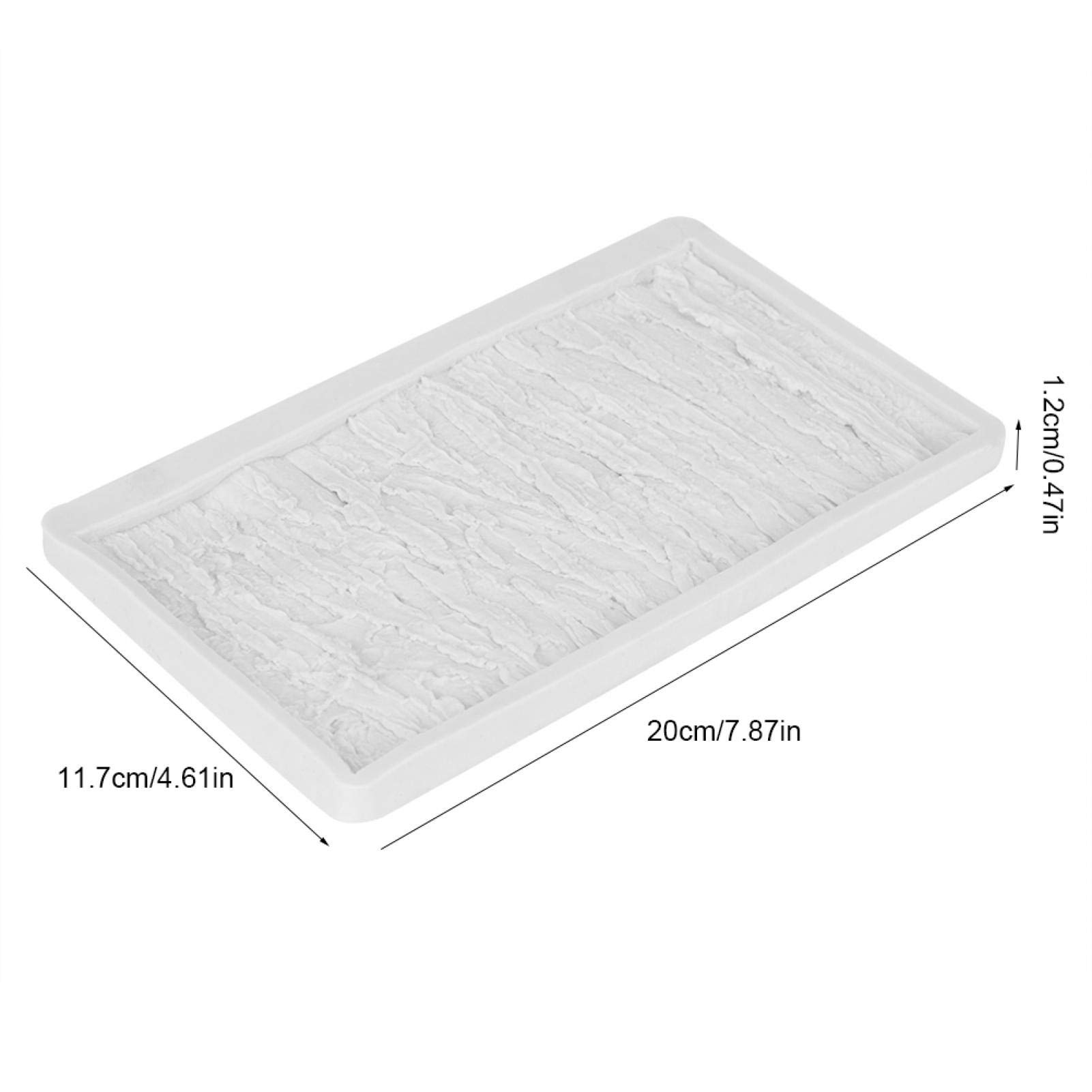 Fdit Silicone Mold Fondant Mold Tree Bark Shaped Cake Decorating Fondant Cakes Mould Home Baking Tool, White - Image 2