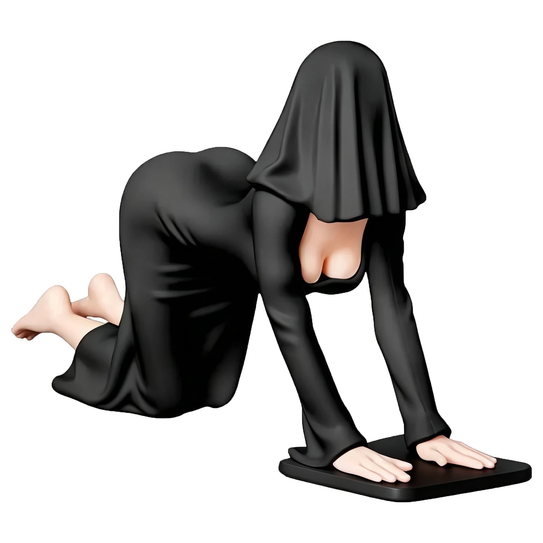 Wxxcdb Sculpture-Y New Mysterious Robe Statue, Bookshelf Decoration Resin Statue Elegant Queen Character Black Robe Garden Bookshelf 3D Sculpture, Mysterious Gift For Friends (Sculpture-Y)