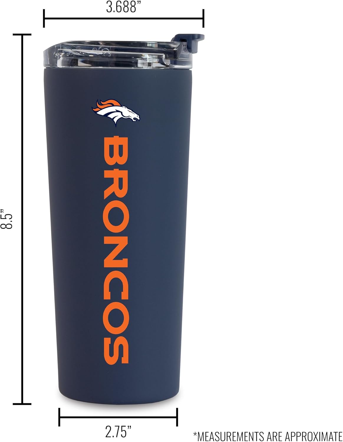 Rico Industries NFL Football 24oz Stainless Steel Tumbler with Lid and Dual Functioning Lid - Image 6