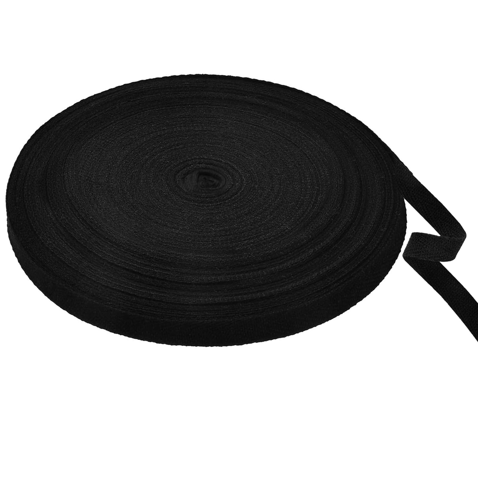 Black Bias Binding Tape for Sewing, 45m x 12mm Cotton Webbing Bunting Herringbone Twill Tapes Ribbon for DIY Craft Home Decor