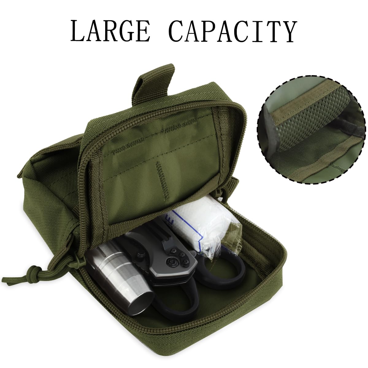 Marsupio Tattico Militare Molle Porta Cellulare da Cintura Uomo Tactical Marsupio da Cintura Borsa da Cintura Borsello da Cintura Sacchetto Porta Telefono Cintura EDC Pouch per Sportivi-Verde