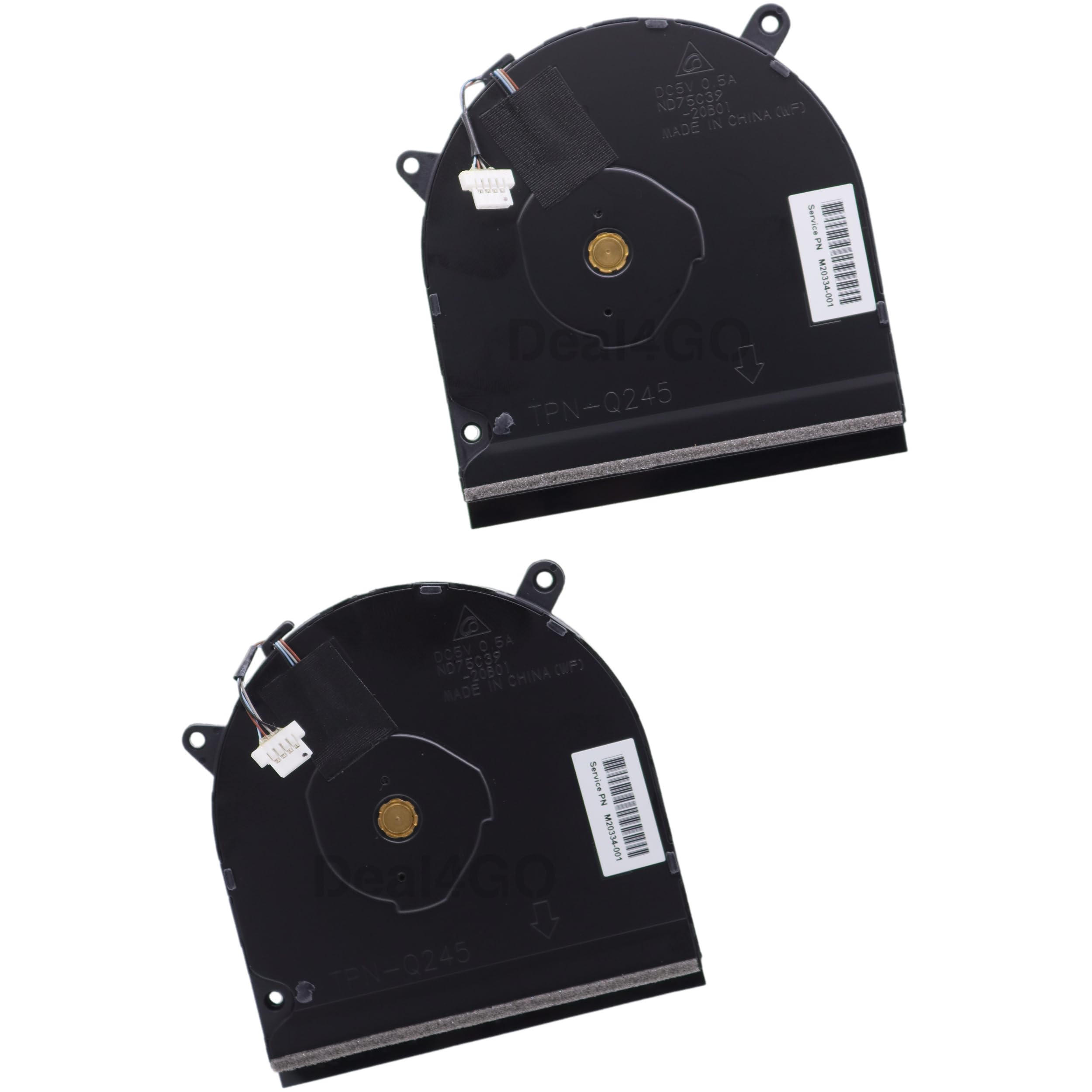 Deal4GO Lot de 2 ventilateurs de refroidissement graphiques pour processeur et GPU M16351-001 de remplacement pour HP 15-EG 15-EG2373CL 15-EG3055CL avec GPU GeForce MX