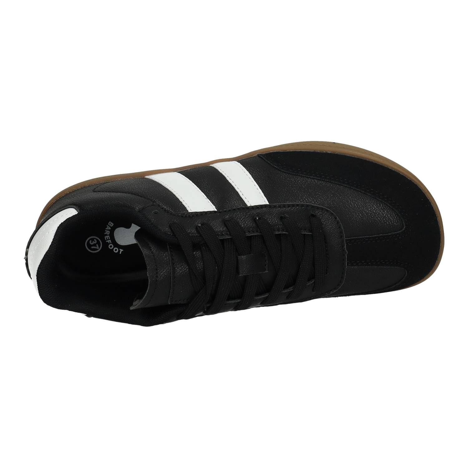 DEMAX 7-1227A Zapatillas Deportivas respetuosas para Mujer Demax Negras con Detalles Blancos y Plantilla Double Memory Foam Mujer Deportivos