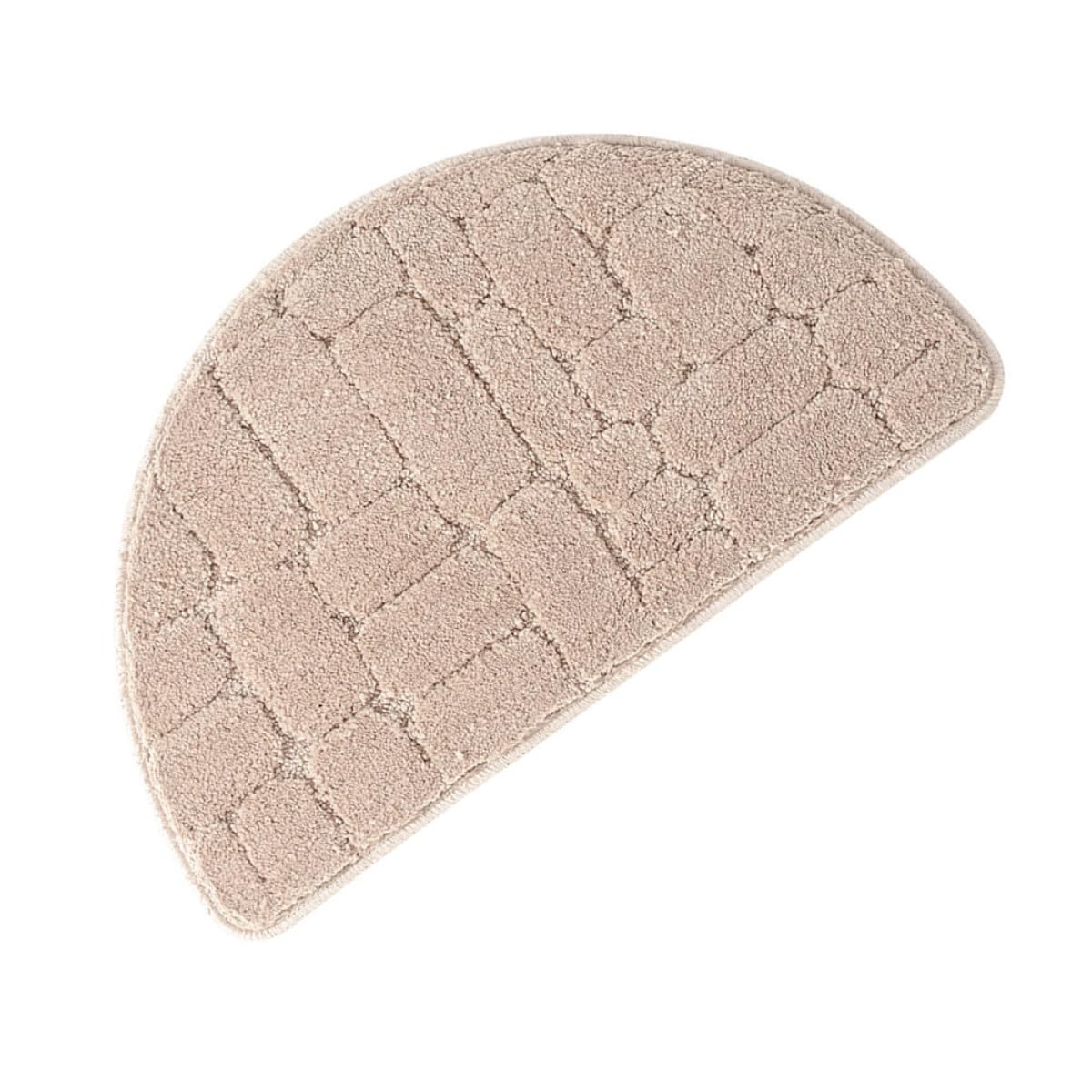 Tapis absorbant demi-cercle 40x68 cm DOITOOL camel clair pour entrée et bain