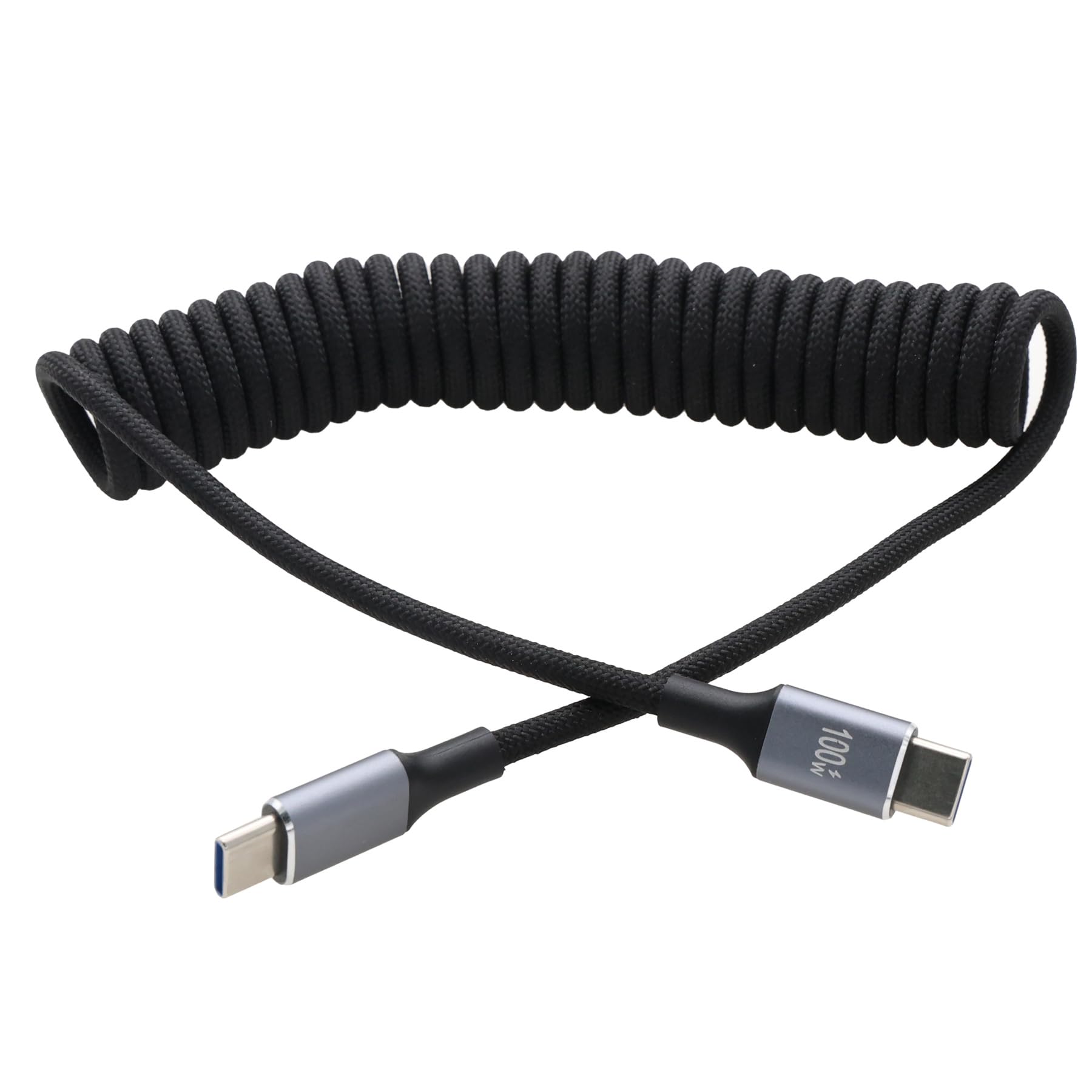 HangTon USB Type-C 100W 88W Ricarica Super Veloce, Cavo CarPlay per Sony Xperia XZ2, Pixel 9/8, iPhone 15/16 Pro, LG V50, Mate 70, iPad, MacBook Pro, Laptop, Intrecciato Spiralato