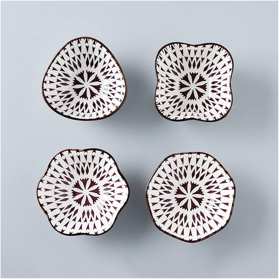 Small Plate Japanese Style Soy Sauce Dishes Set of 4