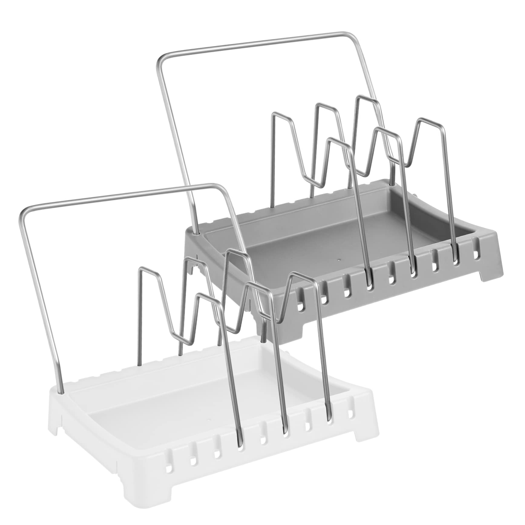 2piezas Rejilla Para Tapas De Ollas Organizador De Cocina Soporte Para Tapas De Ollas Material Metálico Para Almacenar De y Tablas De Cortar La Cocina