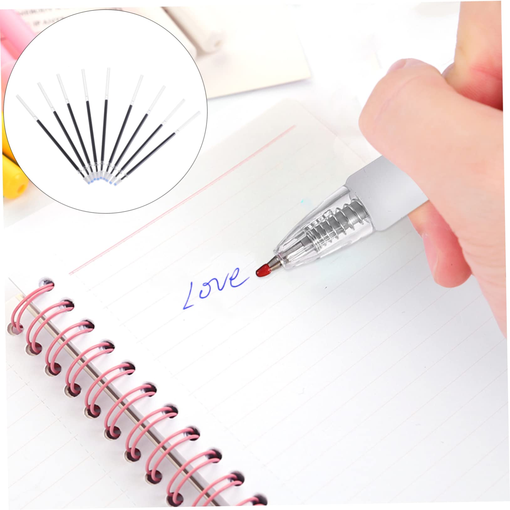 MAGICLULU Ricariche per Penne a Inchiostro da 3 Set Ricariche per Penne in Gel da 0 5 Mm Set per Uso Quotidiano Inchiostro Fluido Scrittura E Sottile 100 Pezzi*3