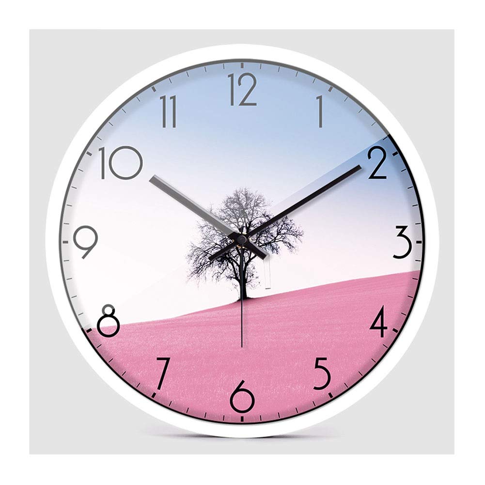 Relojes de Pared Que No Hacen Tictac, Funcionan con Pilas, Cuarzo, 12 Pulgadas, Mde Metal Redondo, Arte, Decoración Personalizada, Dormitorio, Sala de Estar, Decoración Del Hogar, Reloj/a
