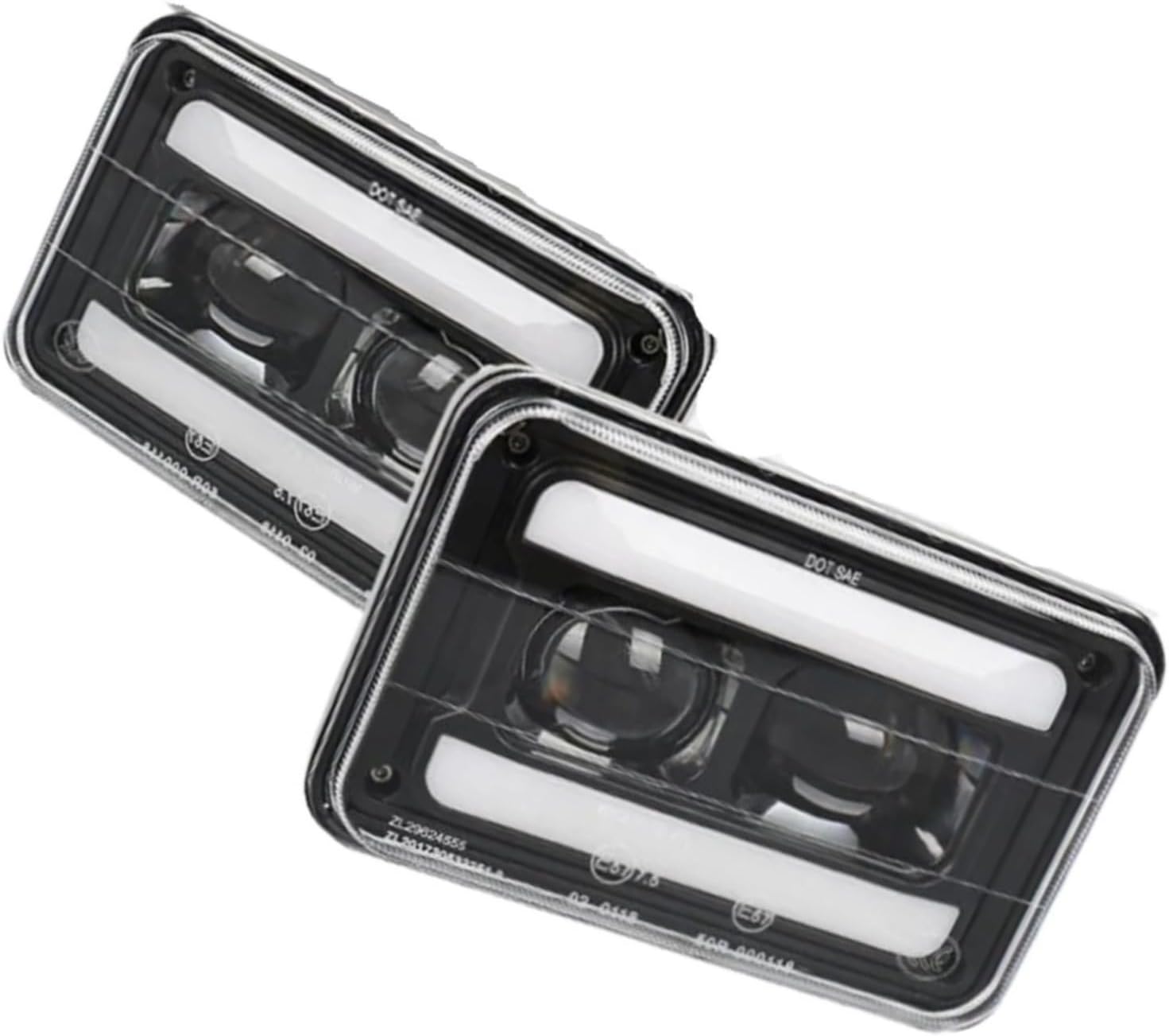 Front Headlight 2X 4x6 Inch LED Headlights Rectangular Headlight H4651 H4652 With DRL/Turn Signal Light For Mustang Probe 1993 1994 1995 1996 1997 Headlamp Assembly
