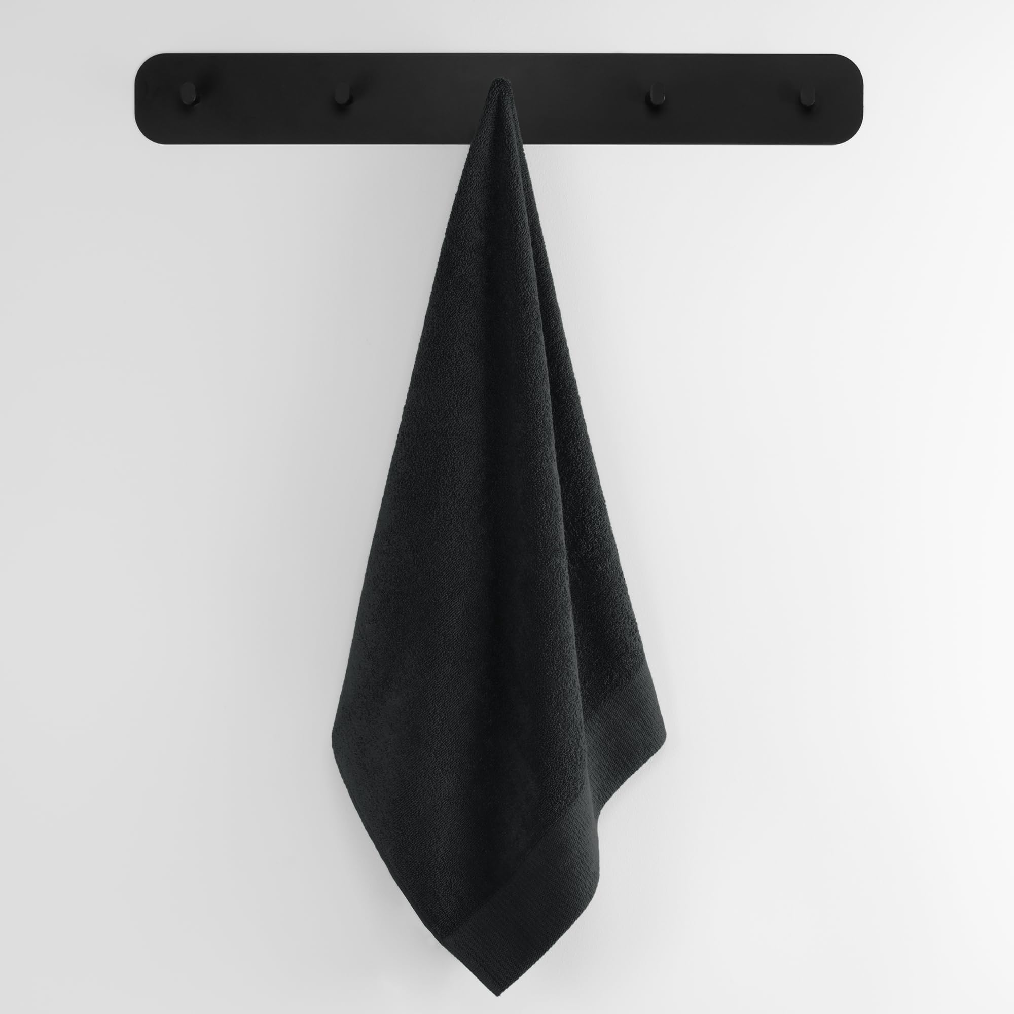 AmeliaHome 30x50 cm Guest Towel 100% Cotton Absorbent Black Amari - Image 3