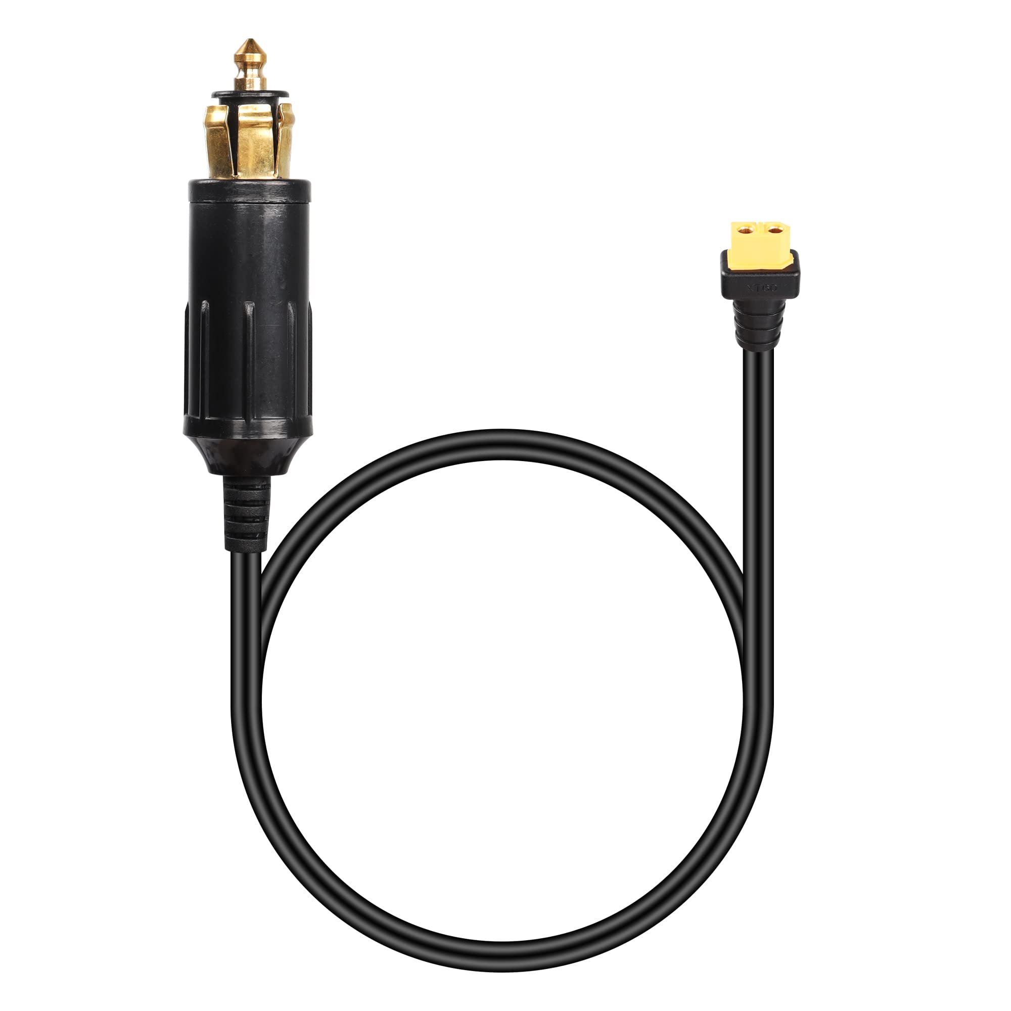 CERRXIAN DIN zu XT60 Kabel, 18Awg 12V/24V DIN Europäische Steckdose Zigarettenanzünder zu XT60 Buchse Konvertierungskabel (35cm/14in)