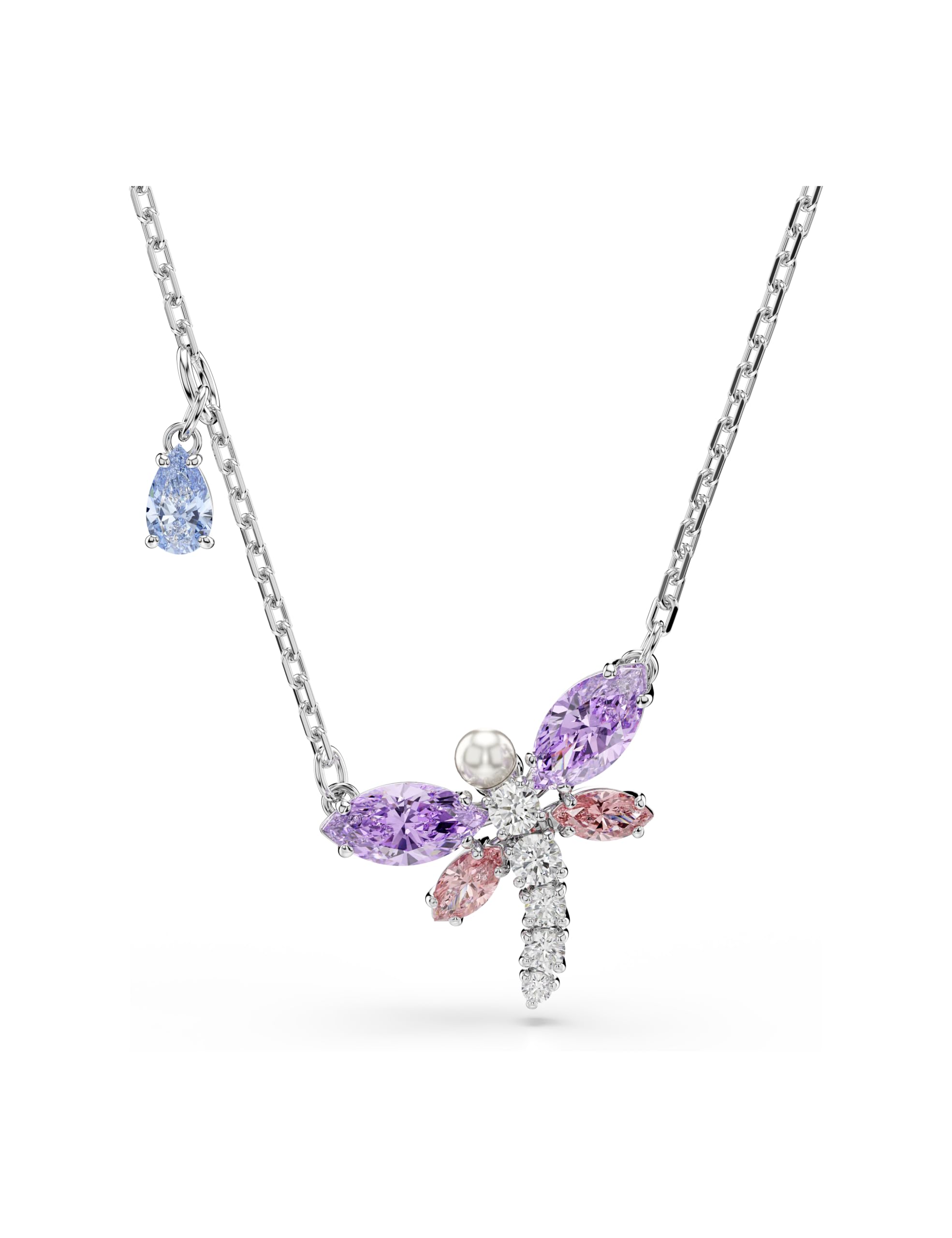 Swarovski Women's Purple X Ariana Grande Dragonfly Pendant Necklace, Sports Direct